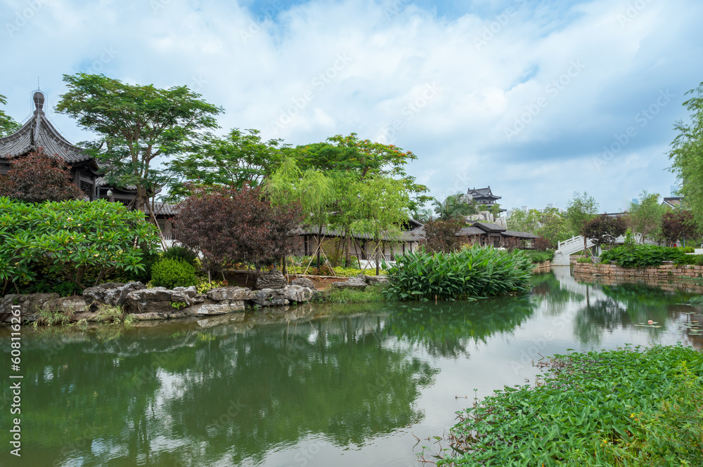 Obraz premium Antique Chinese garden architecture