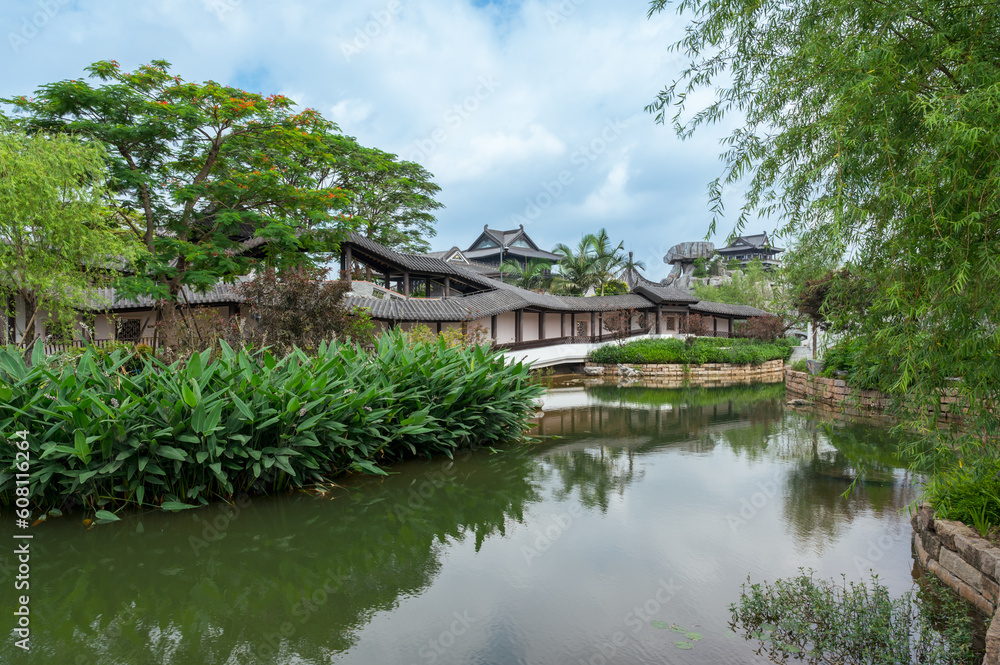 Antique Chinese garden architecture