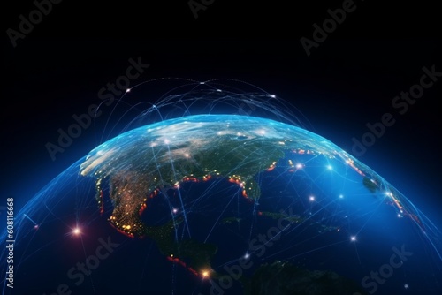 Revolutionizing Global Communication  Earth s Fiber-Optic and Internet Connectivity from Space  Generative AI.
