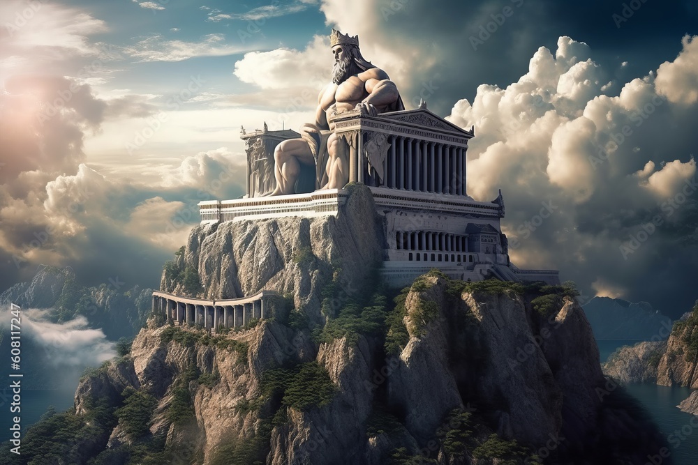 Photo & Art Print A Mythical Palace on Mount Olympus: A Fantasy