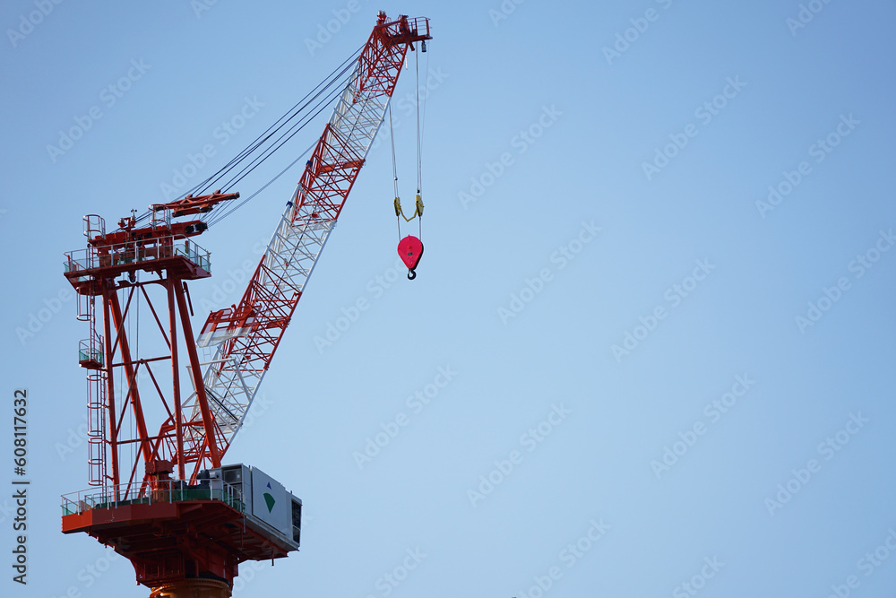 crane on a blue sky