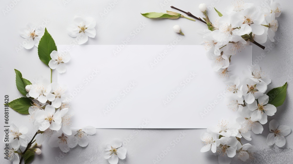 a postcard decorated with beautiful flowers a postcard decorated with beautiful flowers