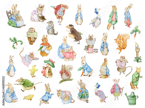 Watercolor illustration Friends Peter Rabbit © SvetaArt