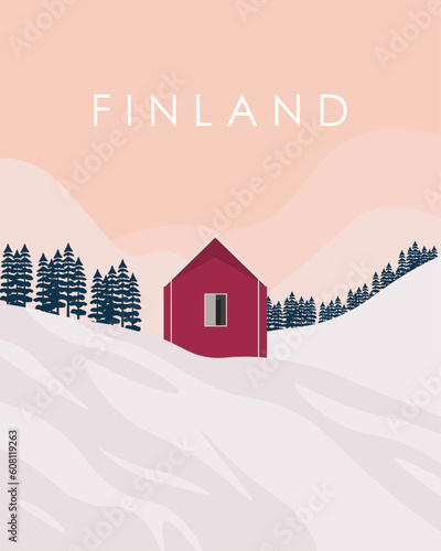 Finland travel poster.