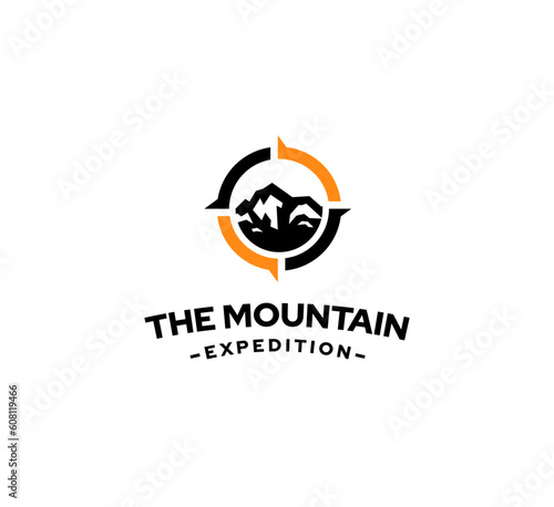 Adventure logo design, outdoor logo design isolated on white background