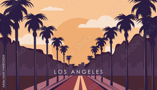 Obraz na płótnie Los Angeles website, background