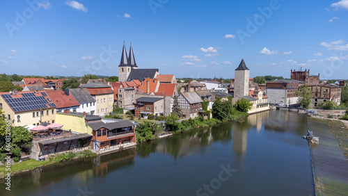 view of the old town calbe in saxony-anhalt,germany