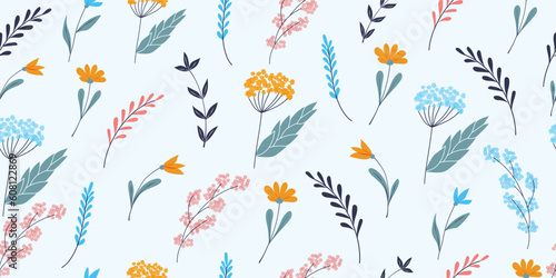 seamless floral pattern with flowers