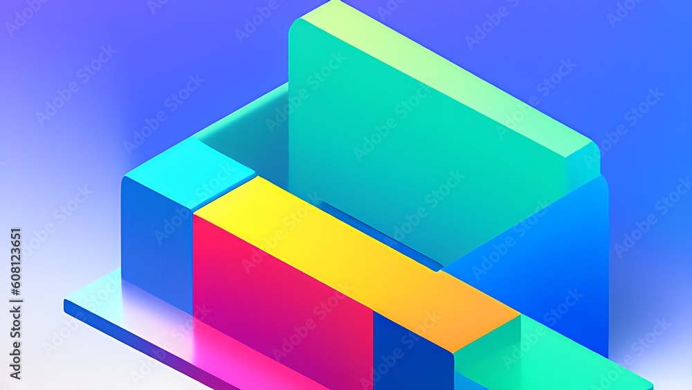 Obraz premium background with colorful cubes