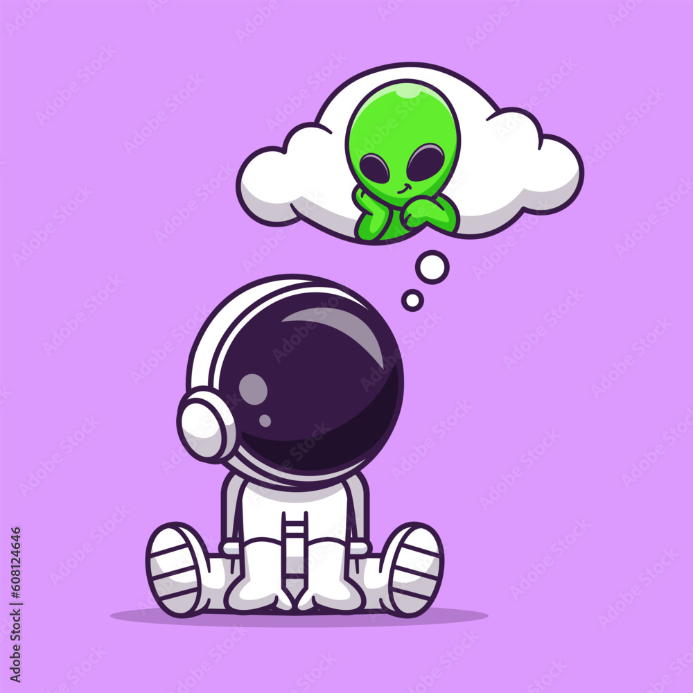 Cute Alien Standing Cartoon Vector Icon Illustration. Science Technology  Flat Cartoon Concept 10662142 Vector Art at Vecteezy