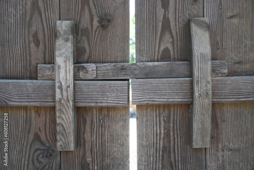 old wooden gate in korea