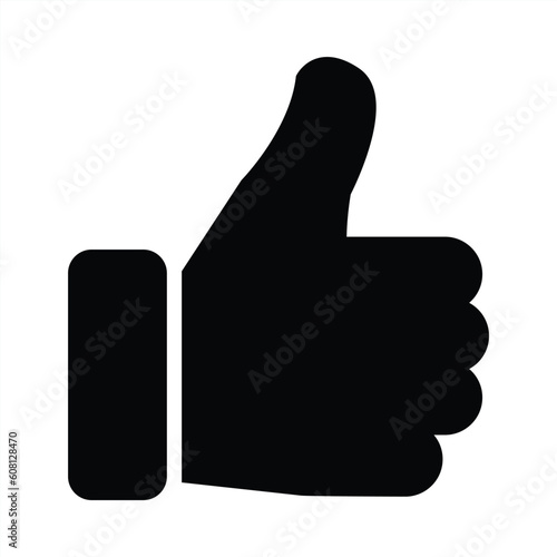 Thumb up icon. Thumb up flat icon. Like sign and symbol. Vector illustration. 