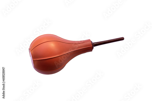 Tableau sur toile Antique rubber enema bulb, isolated on white background