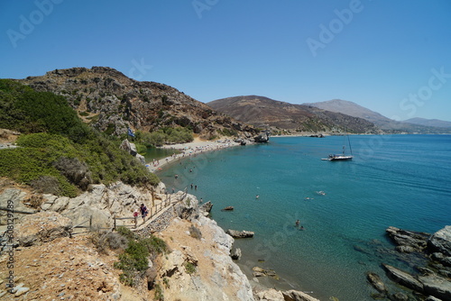 crete, preveli, sea, beach, sun, water, summer 