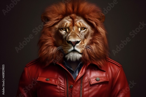 Male Lion Image. Generative AI