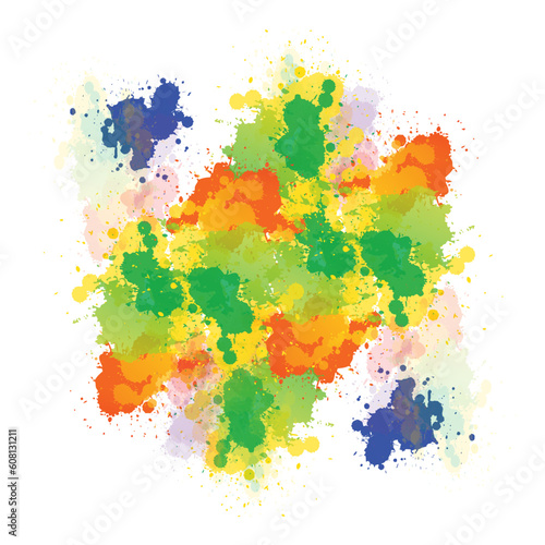Multicolored splash watercolor blot,Abstract vector water color