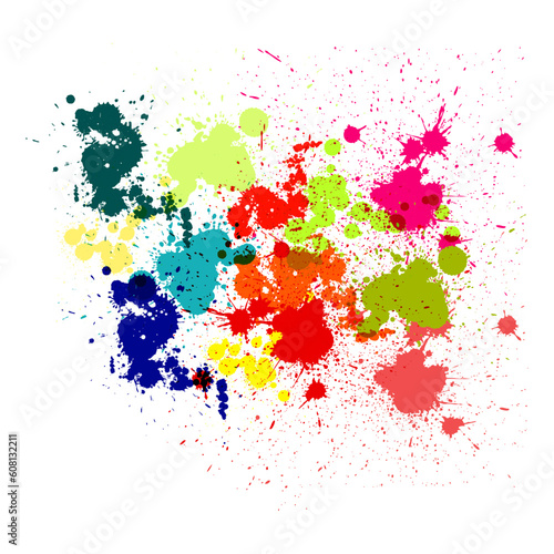 vector colorful background design. illustration vector design.Colorful paint splatters