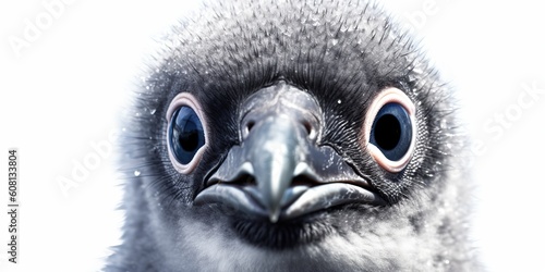 AI Generated. AI Generative. Photo illustration of little baby penguin cute funny face. Graphic Art
