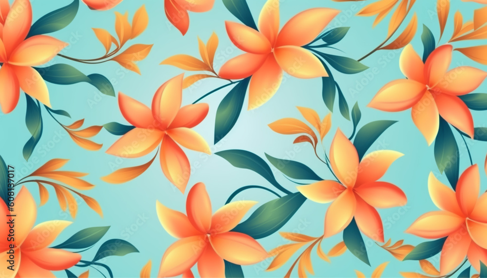 seamless floral pattern. generative ai