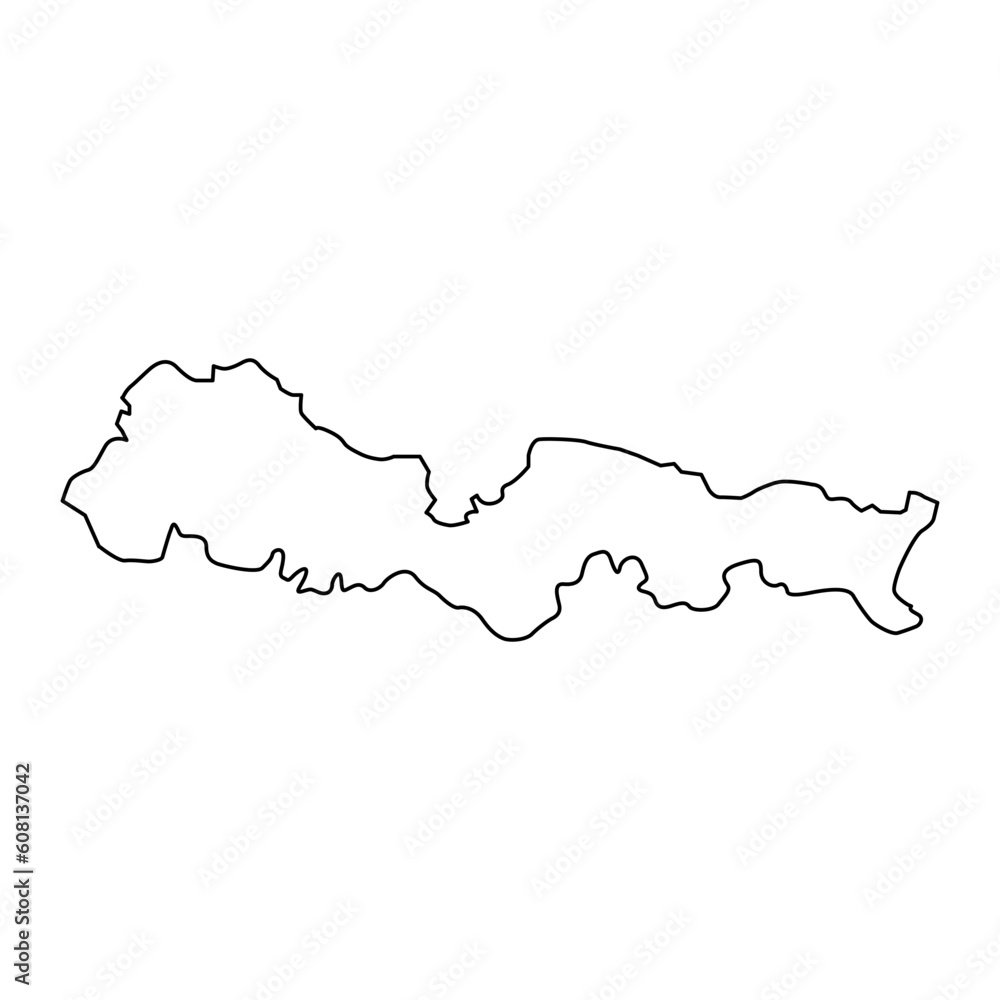 Brod Posavina сounty map, subdivisions of Croatia. Vector illustration. Brod Posavina сounty map, subdivisions of Croatia. Vector illustration.