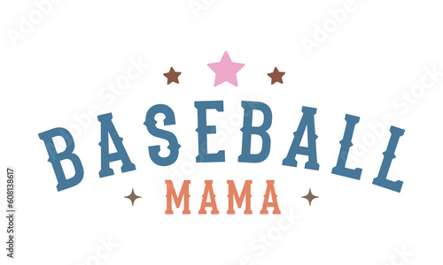 Baseball mama Retro SVG.