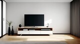 a modern living room with TV
