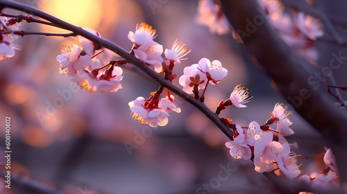 A Close Up Sakura Tree, Image Ai Generated
