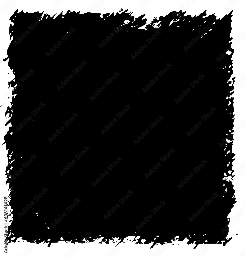 square frame rendered in vigorous strokes of an ink brush. transparent background, PNG file. square frame rendered in vigorous strokes of an ink brush. transparent background, PNG file.
