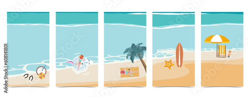 Beach postcard with sand,sea and sky in the daytime