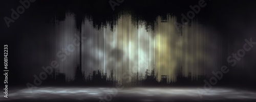 Dark background, large vertical light effect in the center of the screen
