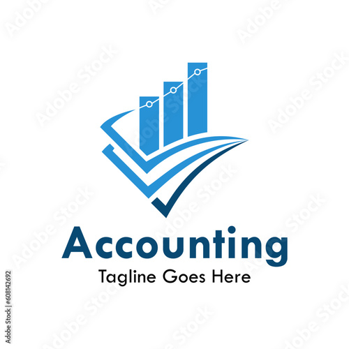 Accounting design logo template illustration