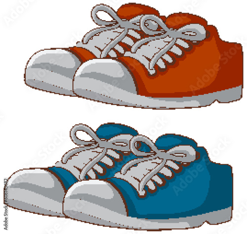 Set of sneakers shoes