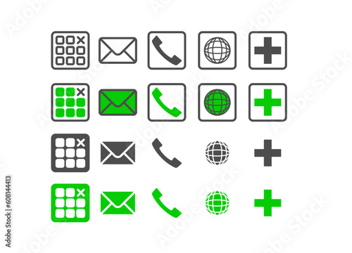 Symbole für Ärzte, Arztpraxen, Medizin und Klinik-Webseiten; 