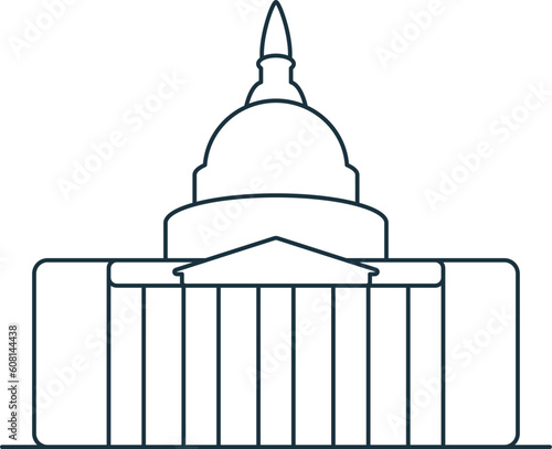 Government icon. Monochrome simple sign from freedom collection. Government icon for logo, templates, web design and infographics.