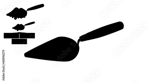 bricklaying trowel silhouette