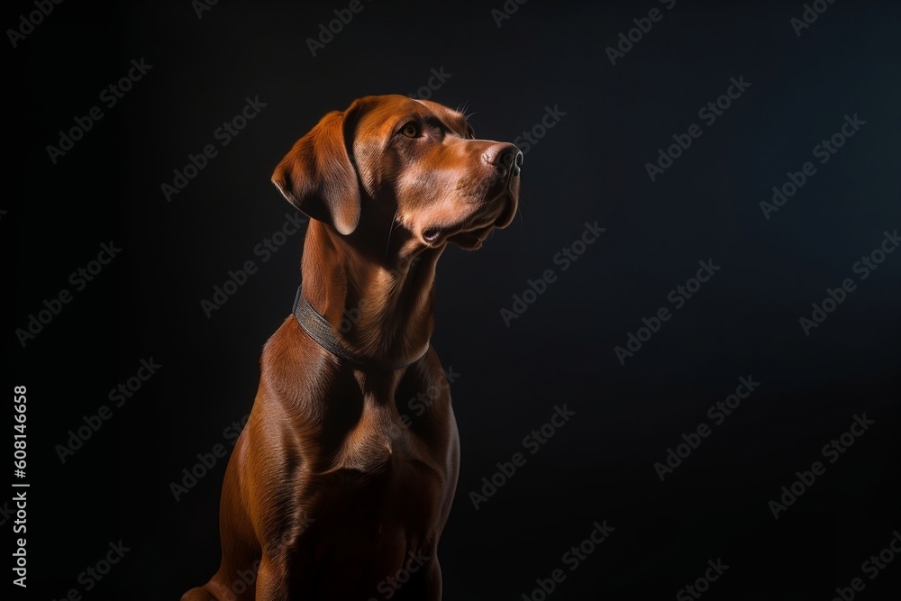 Dog on Isolated Background Studio Shot. Generative AI