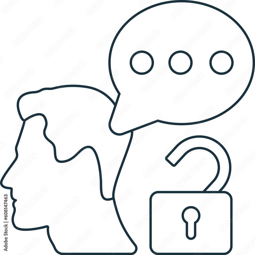 Freedom of thought icon. Monochrome simple sign from freedom collection. Freedom of thought icon for logo, templates, web design and infographics. Freedom of thought icon. Monochrome simple sign from freedom collection. Freedom of thought icon for logo, templates, web design and infographics.