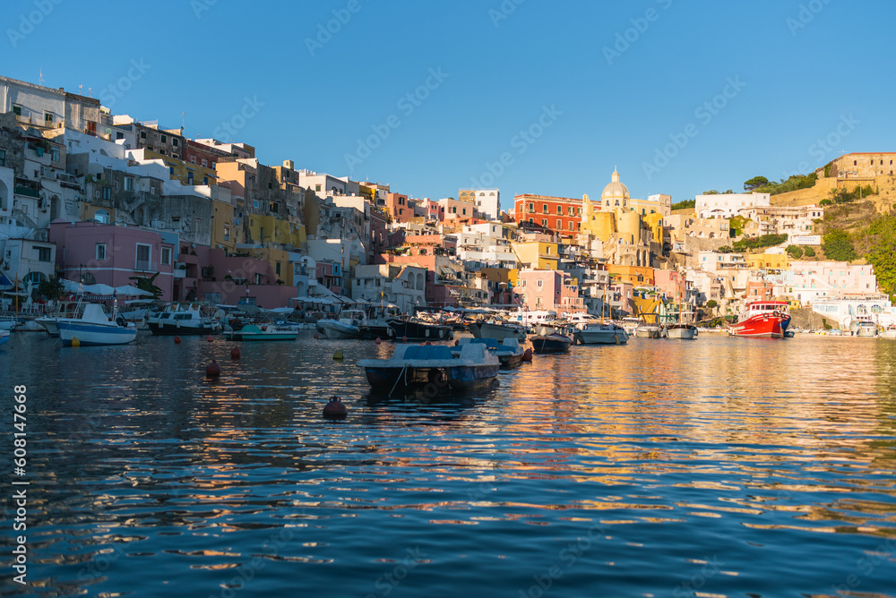 Crystal clear waters in the island of Procida