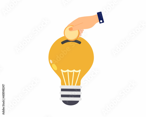 man investing in startup ideas businessman hand investor put money coin into innovative bulb.