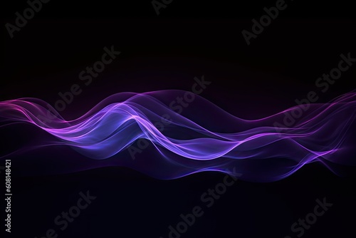 Abstract Light and Color on Dark Background. Digital concept. Generative AI illustrations