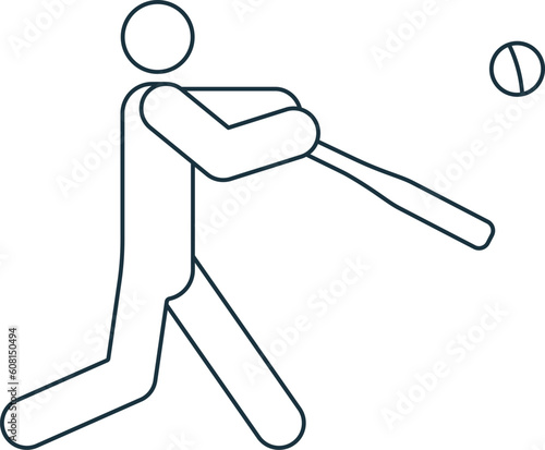 Baseball icon. Monochrome simple sign from hobby collection. Baseball icon for logo, templates, web design and infographics.