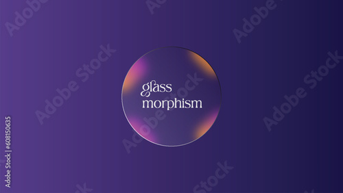 glass morphism effect with gradient color background