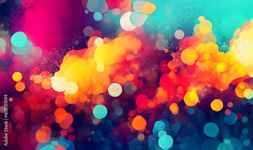 Colorful abstract banner spots digital background