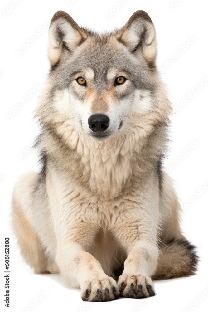 Wolf isolated on white