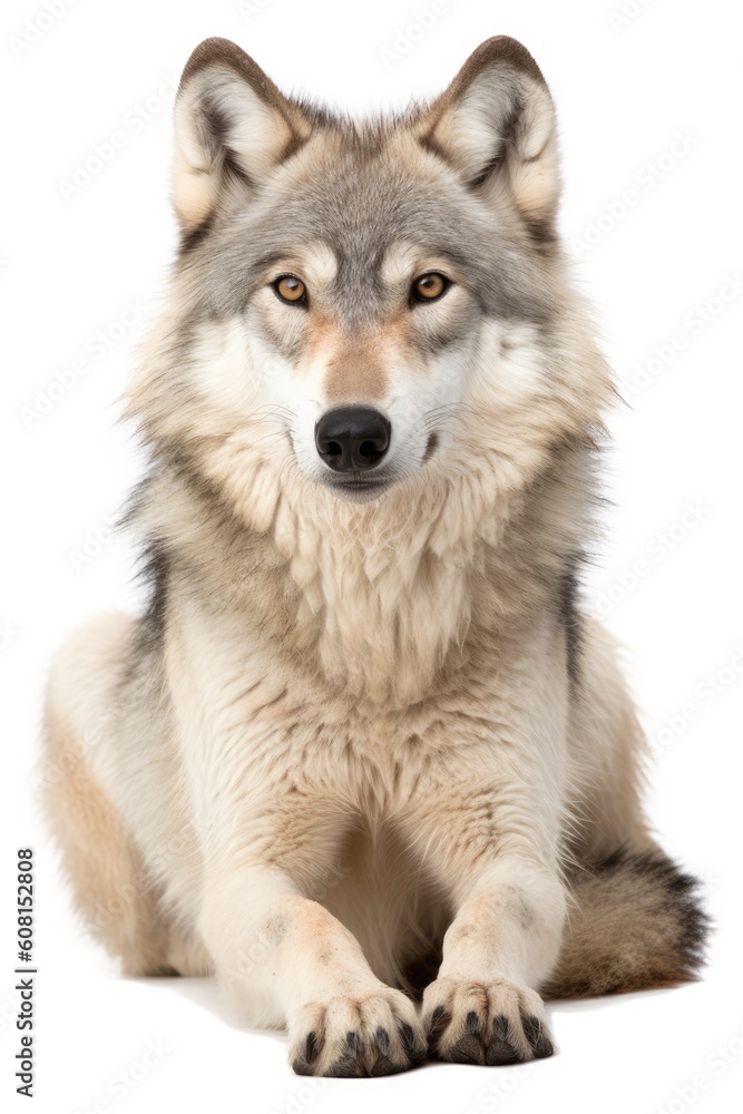 Wolf isolated on white Wolf isolated on white