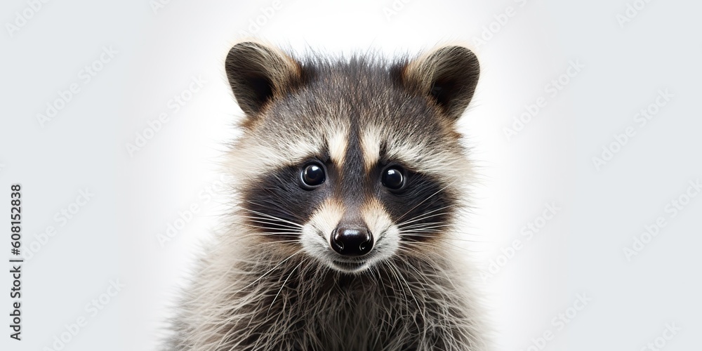 AI Generated. AI Generative. Photo Illustration of baby little nimal racoon face portrait cure. Graphic Art AI Generated. AI Generative. Photo Illustration of baby little nimal racoon face portrait cure. Graphic Art