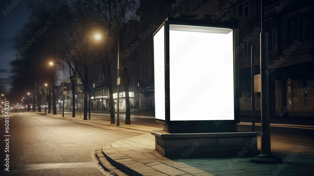 Outdoor advertising glass cube