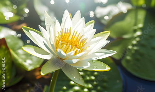 Close up shot of Water Lily flower