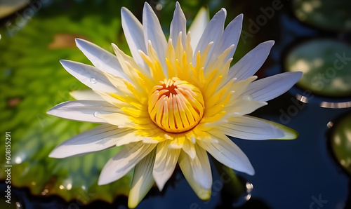Close up shot of Water Lily flower