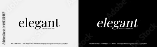 vector font illustration. Stylish elegant thin vector composite font serif. set of letters English alphabet. uppercase letters, lowercase letters and numbers